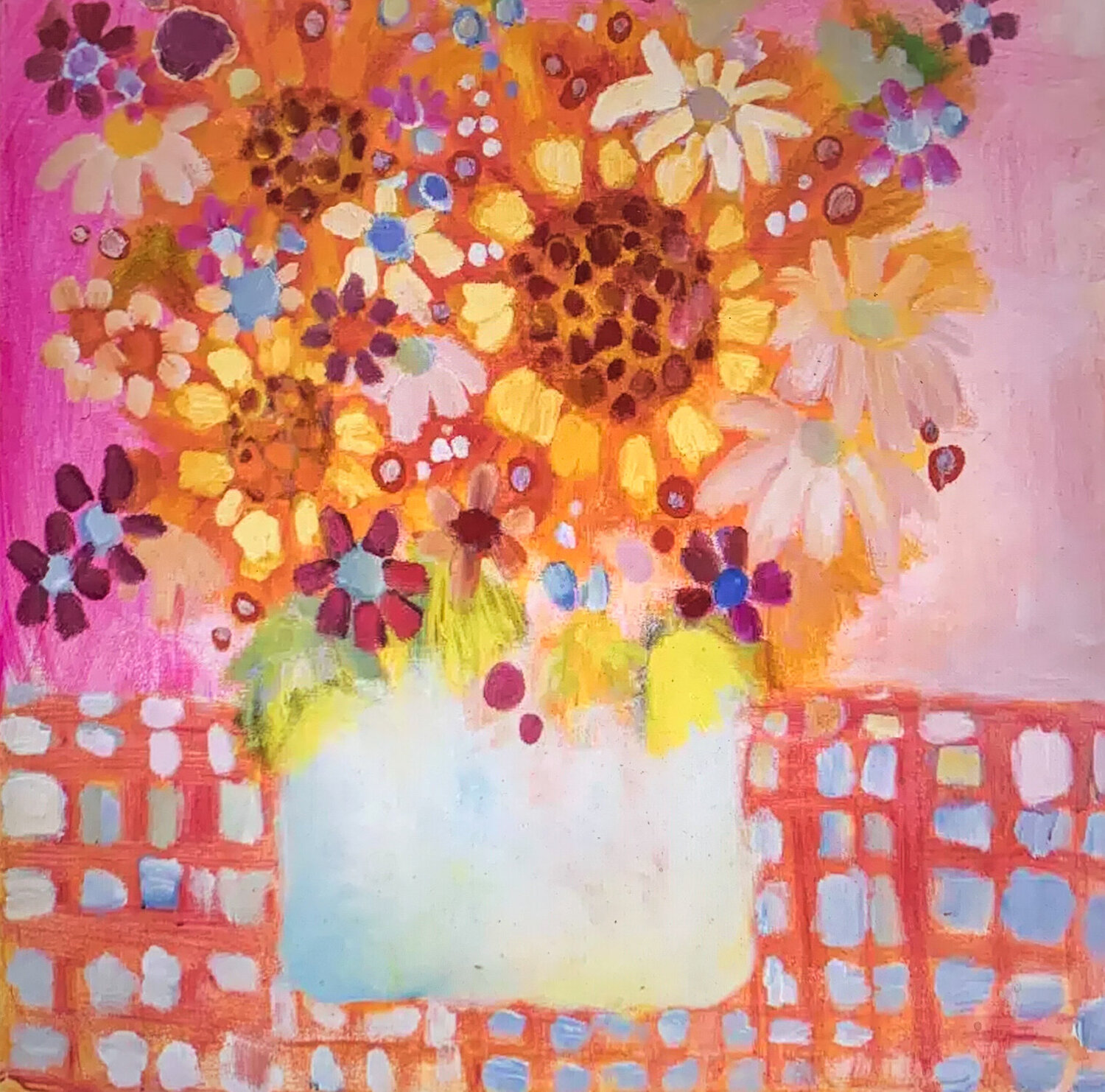 A Vase of Love Yvonne Coomber Originalgemälde zu verkaufen