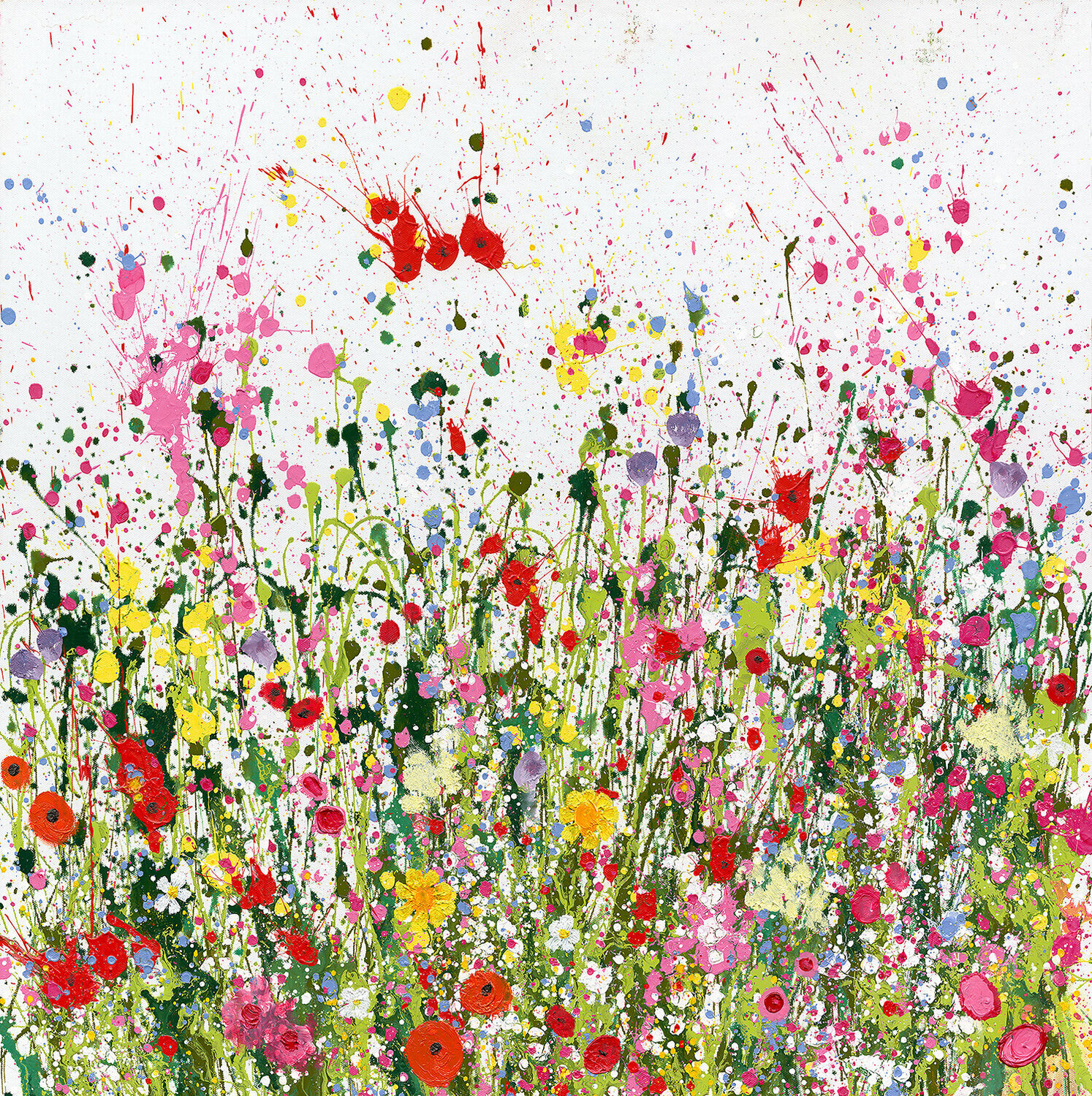 Here is Where All The Wildflowers Grow Yvonne Coomber Originalgemälde zu verkaufen