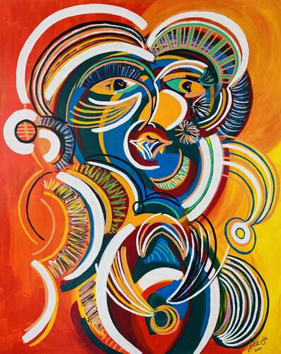 What Goes Around Comes Around van Beatrice Pistoja, Schilderij te koop op Singulart