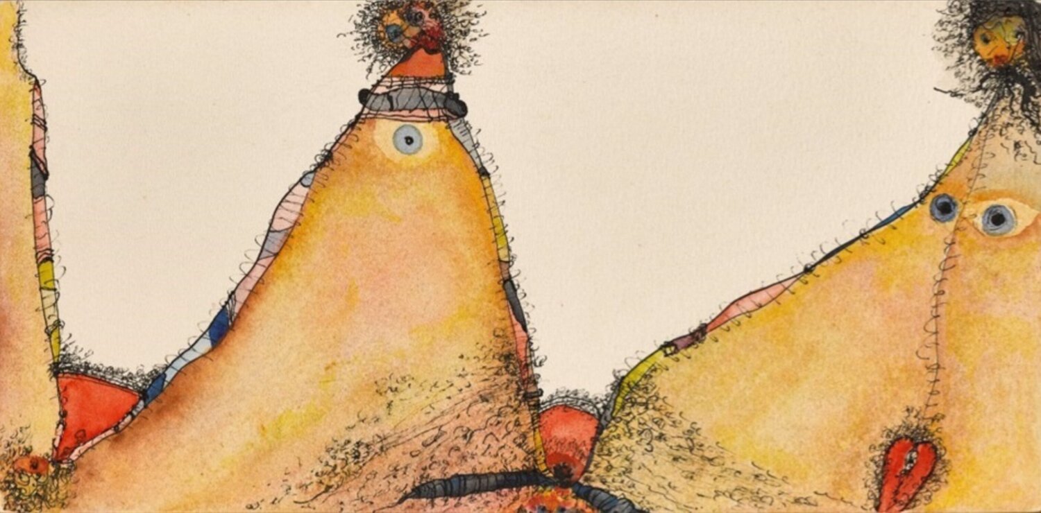 Femme untitled Huguette Caland Originalgemälde zu verkaufen