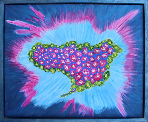 Nebulosa Corallina van Romina Petrini, Schilderij te koop op Singulart
