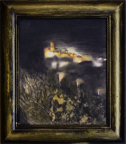 Il Borgo, Campofilone | La Cornice Maestro d'arte Patrizio Moscardelli van Romina Petrini, Tekening te koop op Singulart