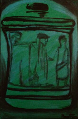 La Speranza del vaso di Pandora omaggio a Janusz Korczak e Bambini van Romina Petrini, Schilderij te koop op Singulart