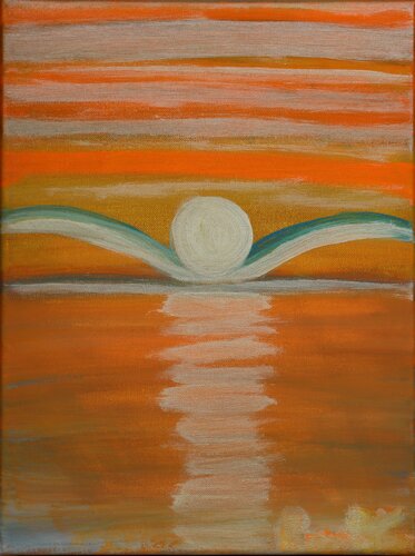 Vola in alto sopra l'oscurità van Romina Petrini, Schilderij te koop op Singulart