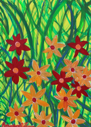 Le margherite di Patrizio Moscardelli 9 van Romina Petrini, Schilderij te koop op Singulart