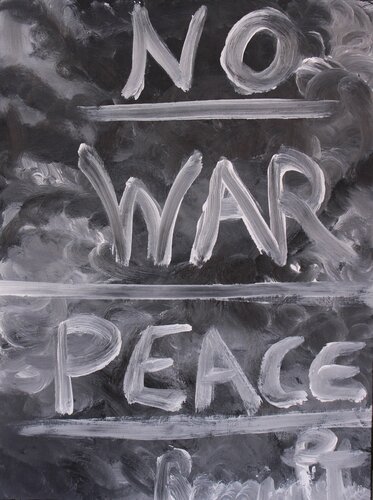 NO WAR!!! PEACE!!! van Romina Petrini, Schilderij te koop op Singulart