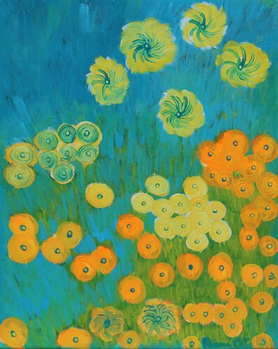 Il giardino di tutti i bambini del mondo van Romina Petrini, Schilderij te koop op Singulart