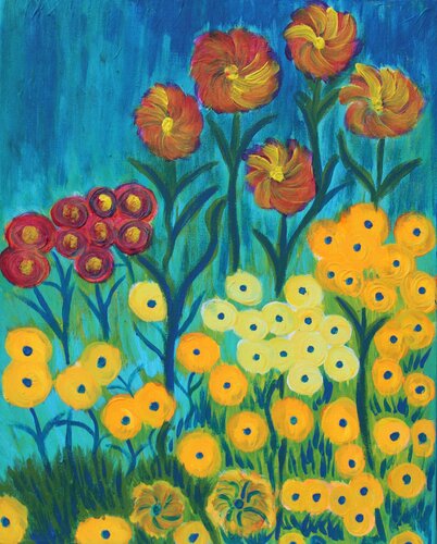 Il giardino dei bambini di tutto il mondo 2 von Romina Petrini, Malerei kaufen auf Singulart