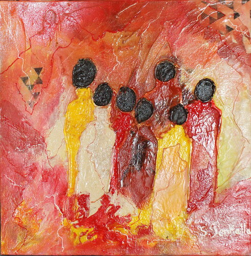 Personnages étranges van sylvie Penkalla, Schilderij te koop op Singulart