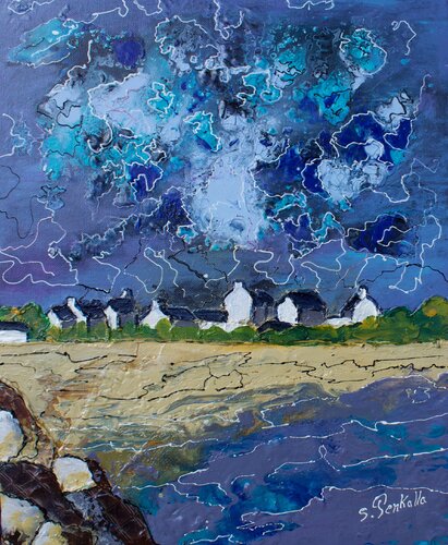 Bretagne, ciel orageux par sylvie Penkalla, Peinture en vente sur Singulart