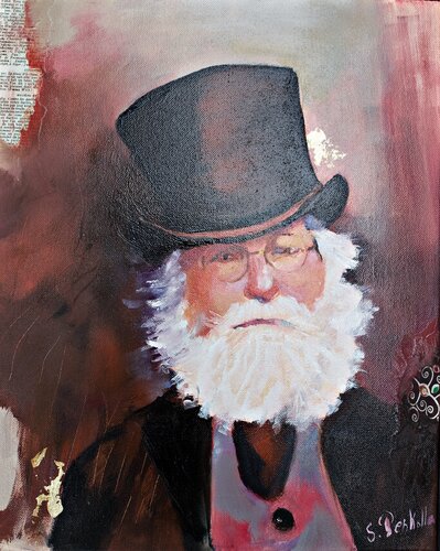 Homme au chapeau van sylvie Penkalla, Schilderij te koop op Singulart