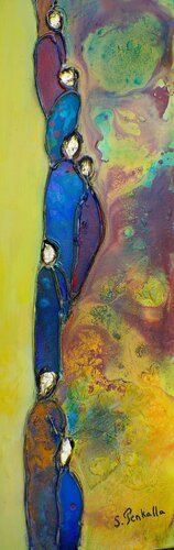 arbre aux personnages von sylvie Penkalla, Malerei kaufen auf Singulart