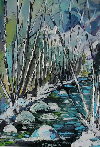 paysage hivernal van sylvie Penkalla, Schilderij te koop op Singulart