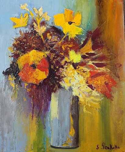Fleurs d'automne von sylvie Penkalla, Malerei kaufen auf Singulart