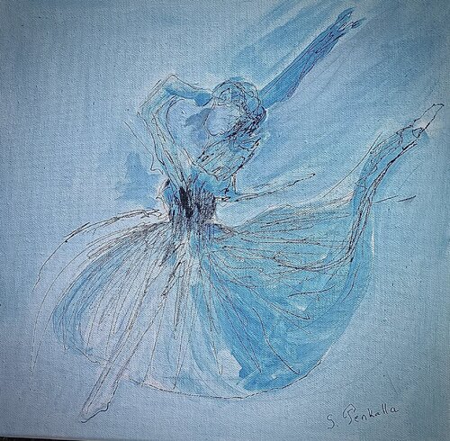 Danseuse bleue par sylvie Penkalla, Peinture en vente sur Singulart