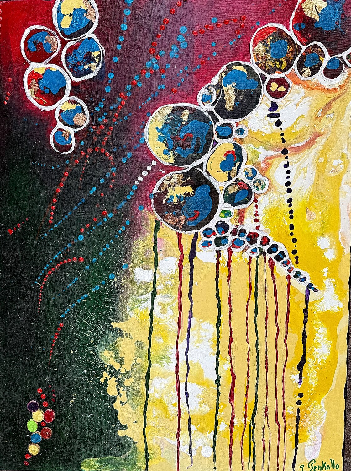 Ensemble de boules multicolores sylvie Penkalla