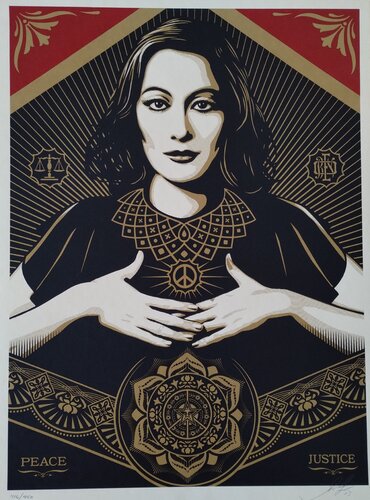 Peace & Justice Woman van Shepard Fairey, Afdruk te koop op Singulart