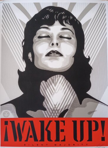 Wake Up (White) van Shepard Fairey, Afdruk te koop op Singulart