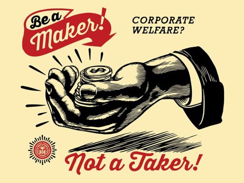 Corporate-Welfare von Shepard Fairey, Druck kaufen auf Singulart