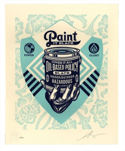 Paint It Black Letterpress von Shepard Fairey, Druck kaufen auf Singulart
