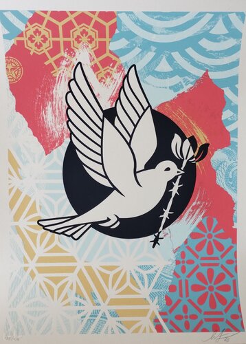Barbwire Dove Collage von Shepard Fairey, Druck kaufen auf Singulart