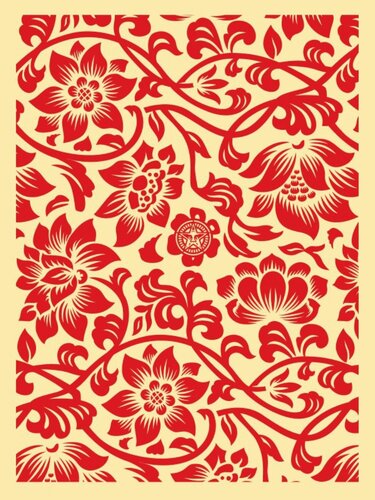 Floral Takeover 2017 (RedCream) von Shepard Fairey, Druck kaufen auf Singulart