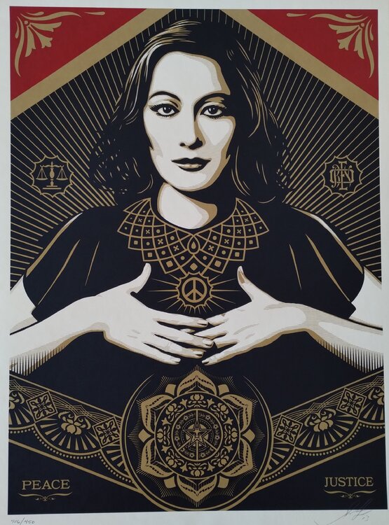 Peace & Justice Woman Shepard Fairey