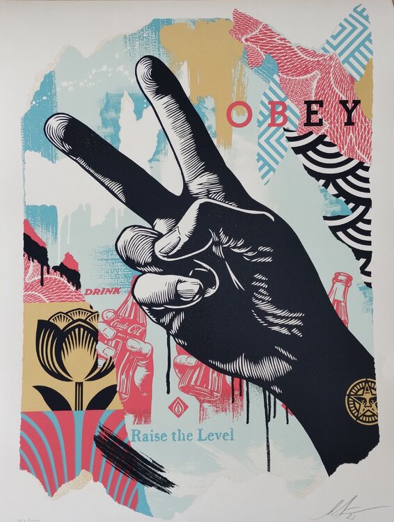 Raise the level (Peace) Shepard Fairey