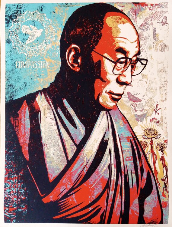 Compassion (His Holiness the Dalai Lama) Shepard Fairey