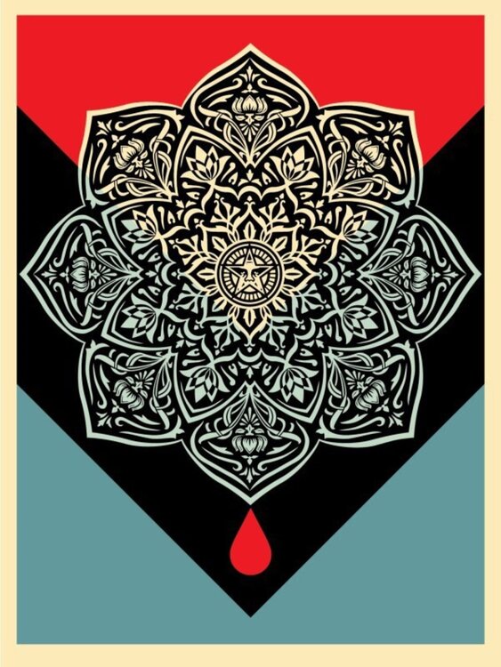 Blood & Oil Mandala (Blood Drop) Shepard Fairey