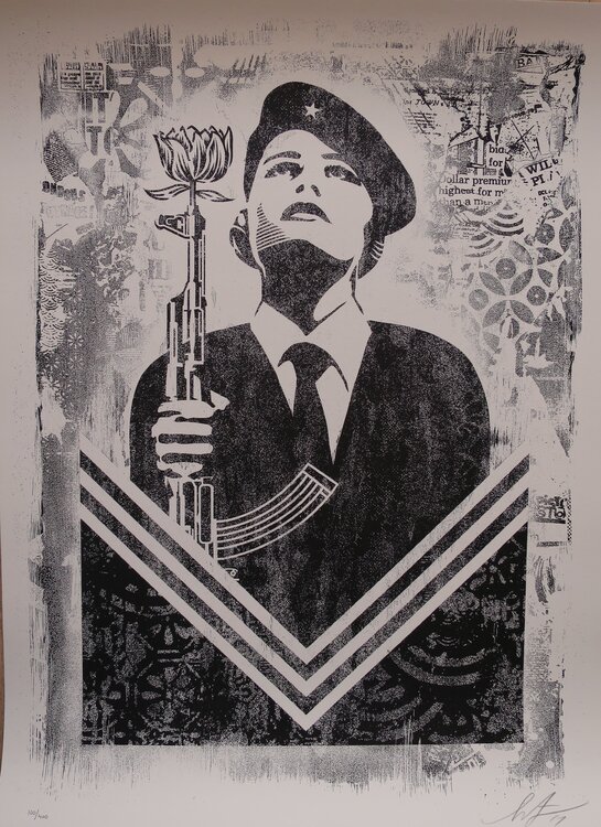 Damaged Peace Guard Shepard Fairey