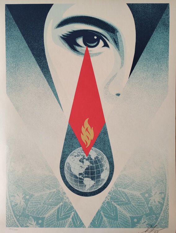 Tear Flame Shepard Fairey