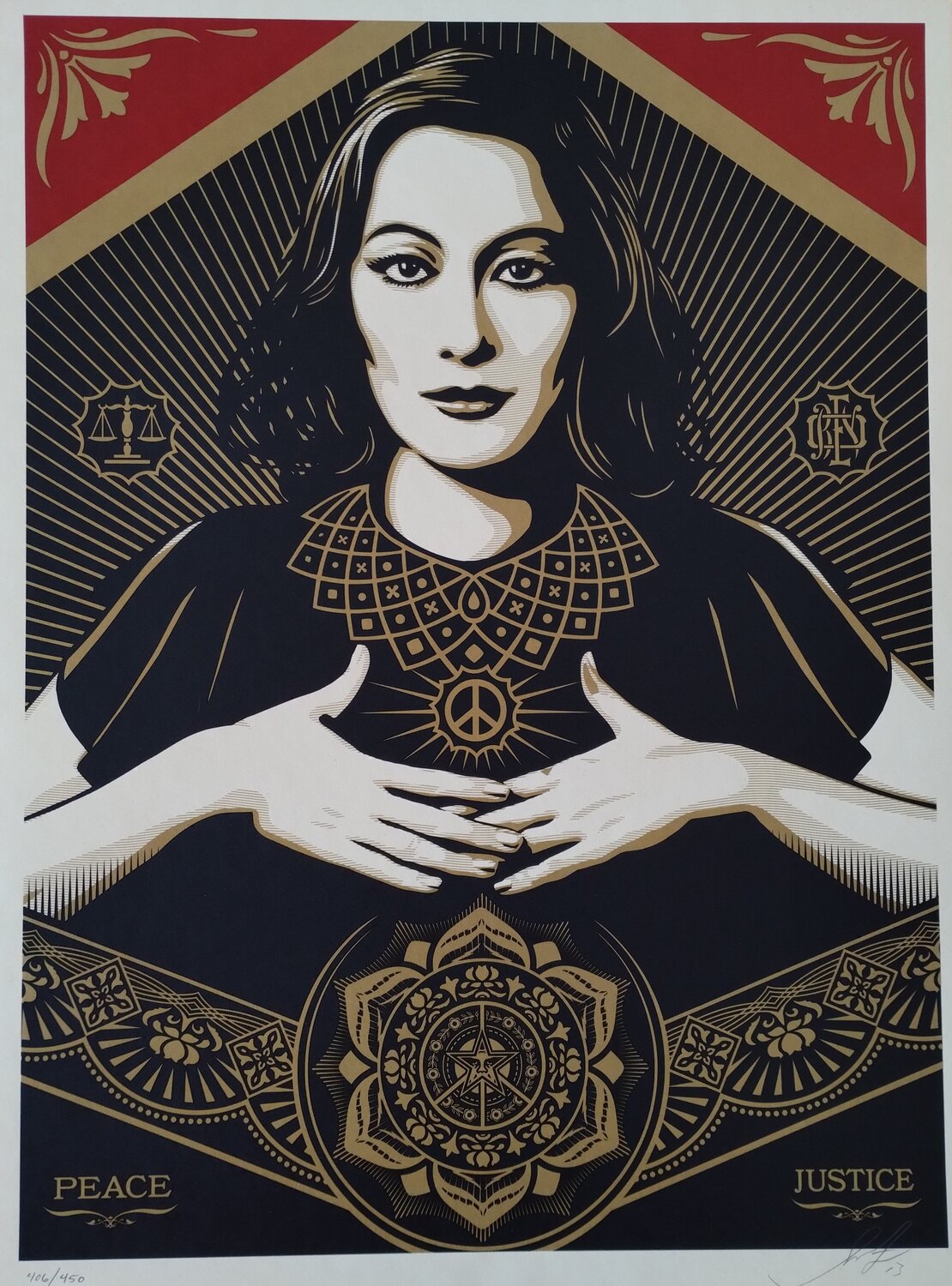 Peace & Justice Woman Shepard Fairey