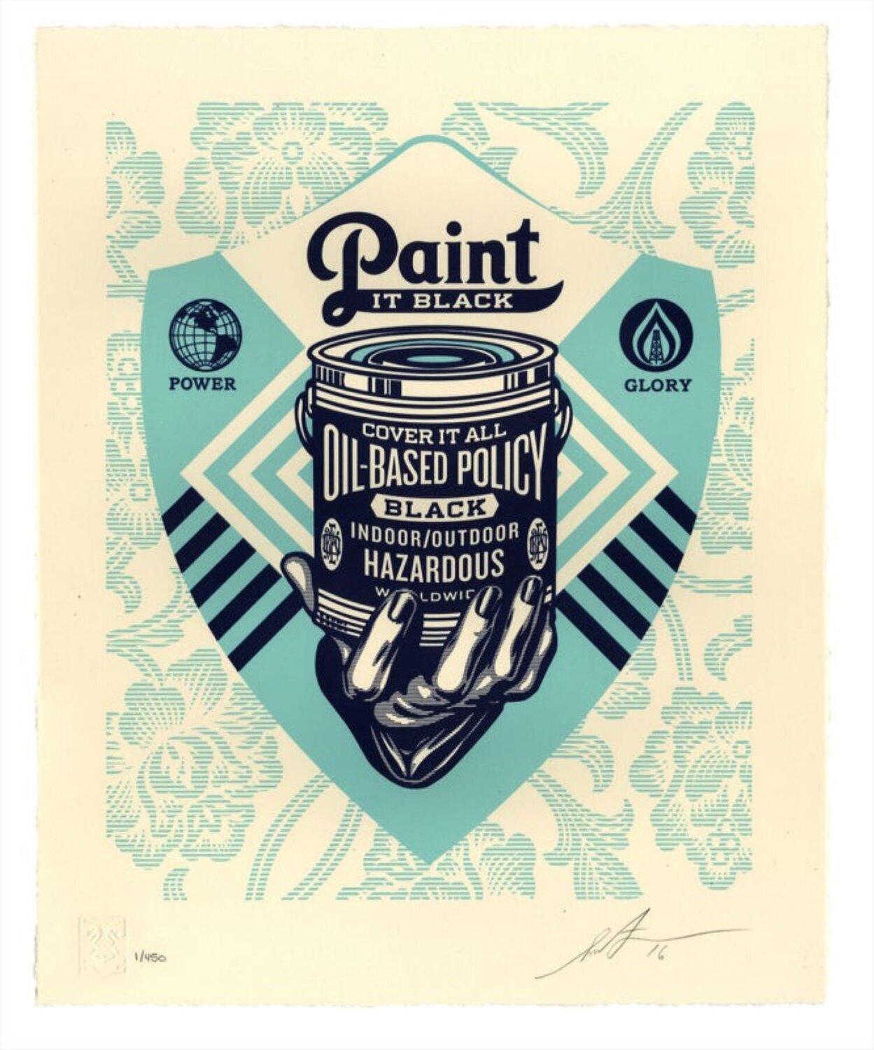 Paint It Black Letterpress Shepard Fairey