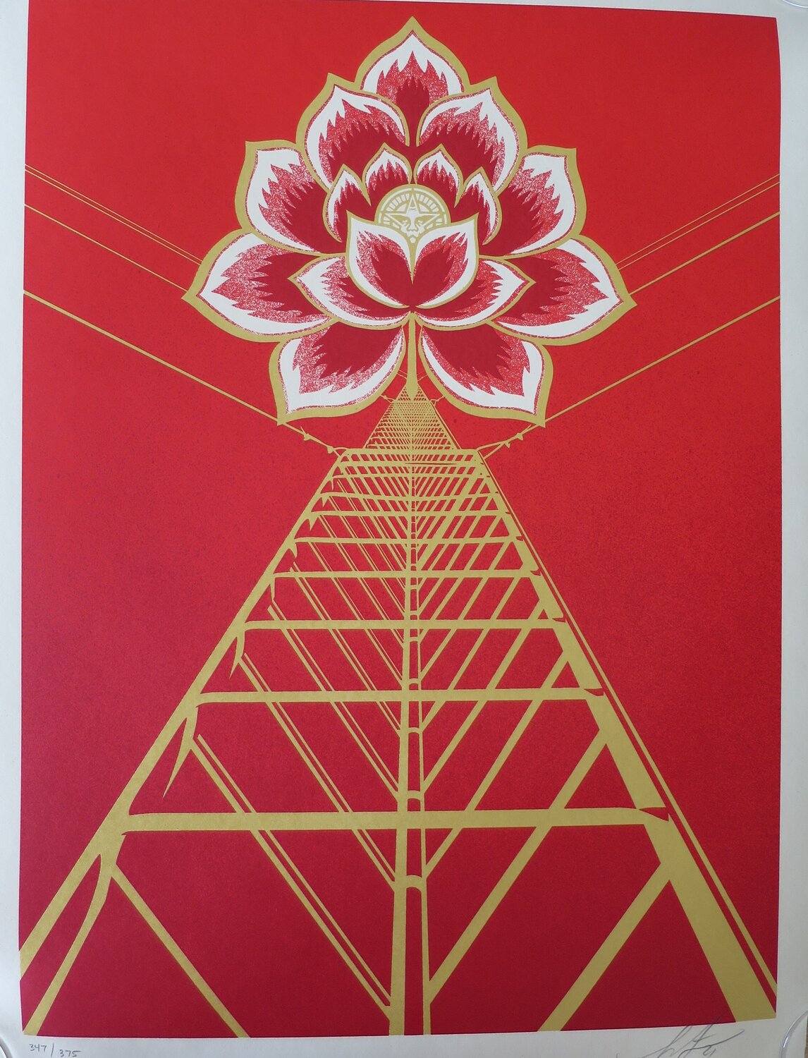 Flower Power (Red) Shepard Fairey