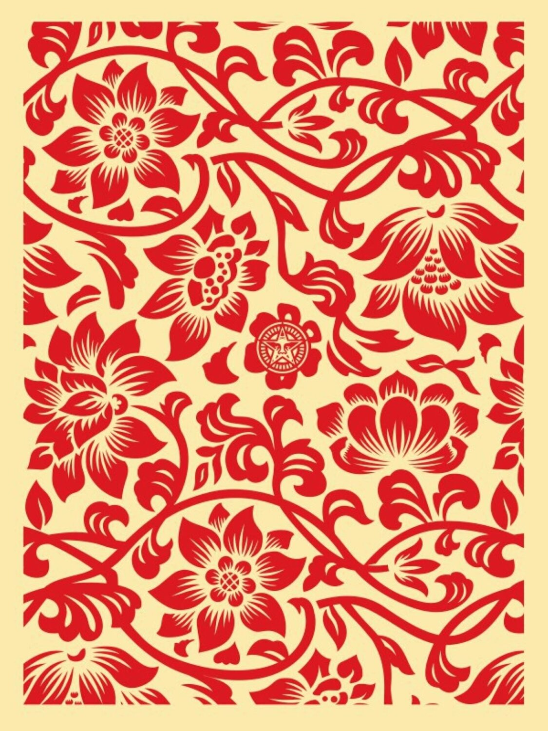 Floral Takeover 2017 (RedCream) Shepard Fairey