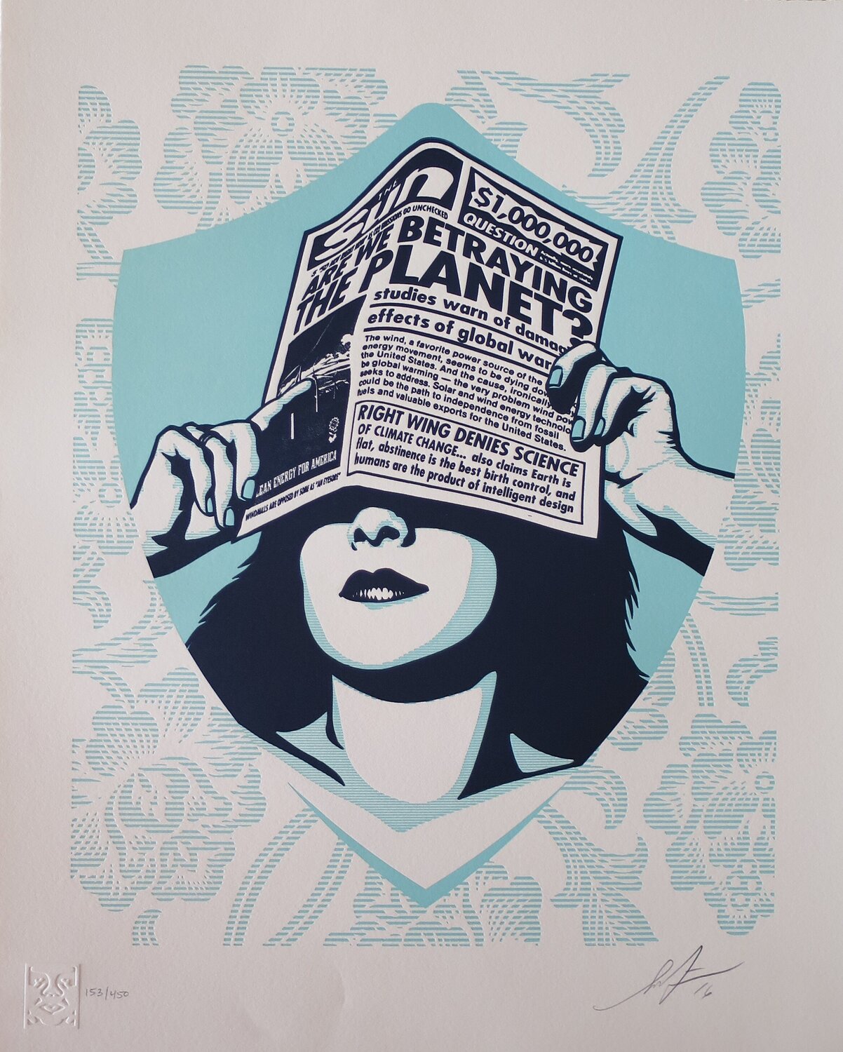 Global Warning Letterpress Shepard Fairey