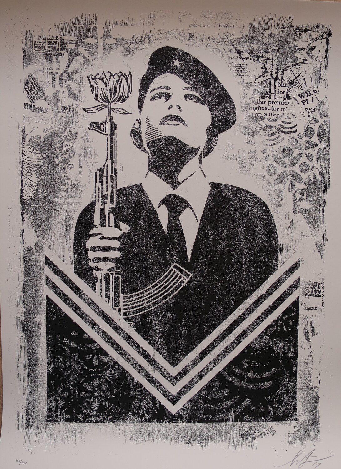 Damaged Peace Guard Shepard Fairey