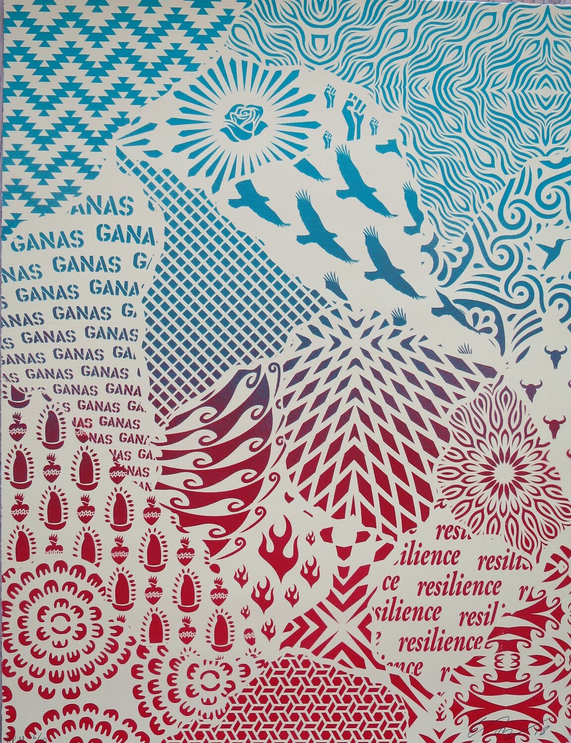 Ganas Collage HPM Ernesto Yerena Stampa in vendita