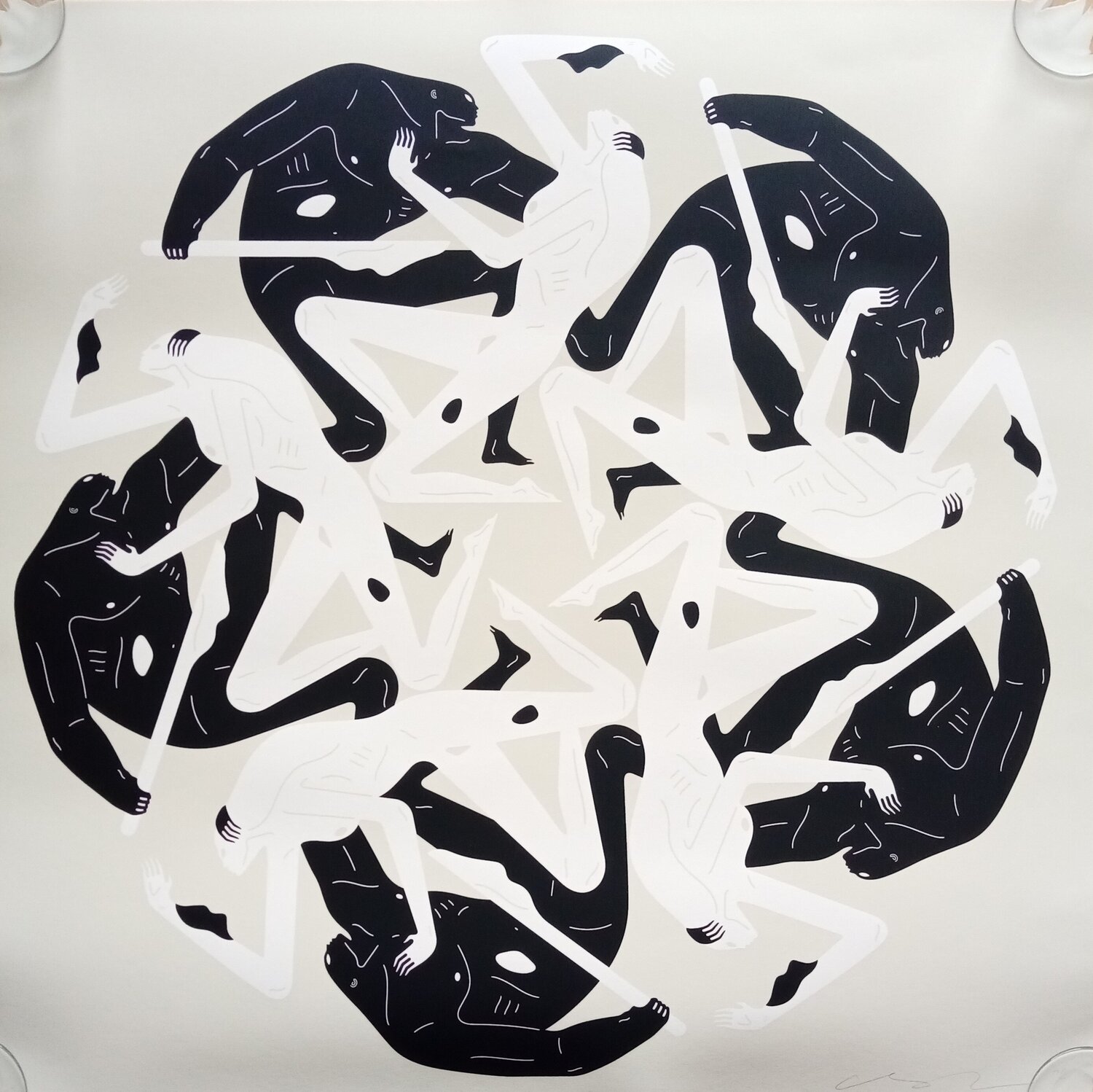 Flowers Of Evil The Kiss (Bone) Cleon Peterson Druck zu verkaufen