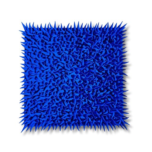 Blue spikes wall sculpture. The desire to be in control #23. van Natasha Kanevski, Schilderij te koop op Singulart