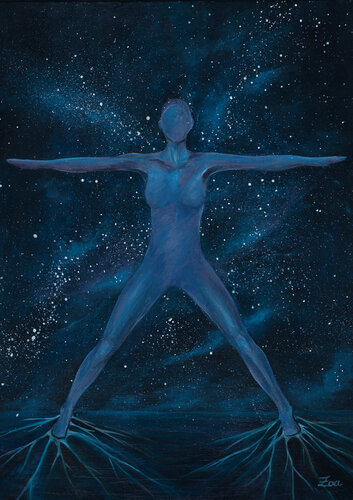 L'étoile, Utthita Hasta Padasana, von Zoé Audou, Malerei kaufen auf Singulart