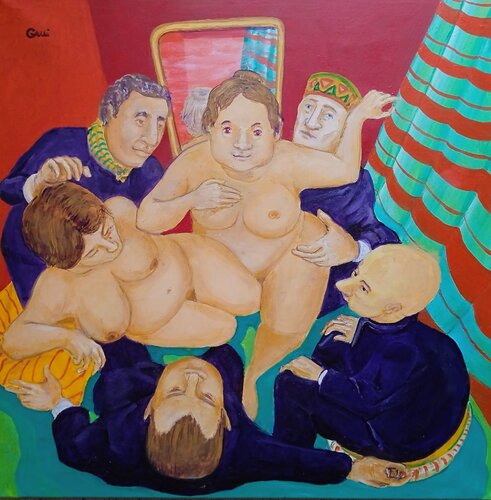 CAMERINO DELLE SPOGLIARELLISTE di STEFANO GALLI, Pittura in vendita su Singulart