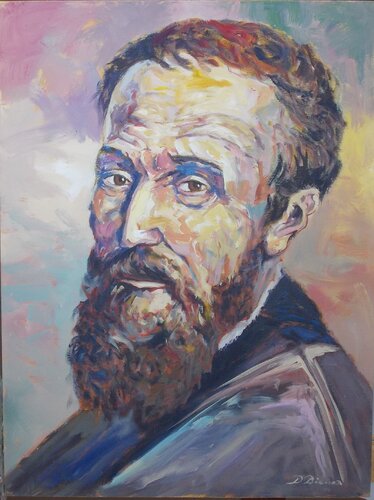 Michelangelo Buonarroti von Daniele Bianco, Malerei kaufen auf Singulart