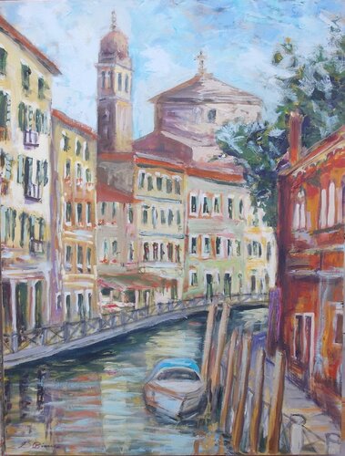 Il rio Novo van Daniele Bianco, Schilderij te koop op Singulart