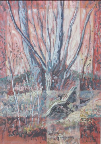 Autunno (albero in rosso) van Daniele Bianco, Schilderij te koop op Singulart