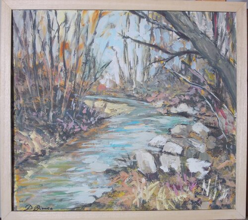 Ruscello nel sottobosco de Daniele Bianco, Pintura a la venta en Singulart