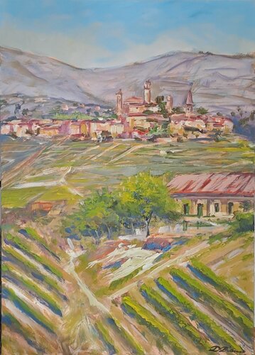 Castiglione Tinella van Daniele Bianco, Schilderij te koop op Singulart