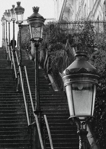 Stairs of the Square Louise Michel van Fernando Grilli, Fotografie te koop op Singulart