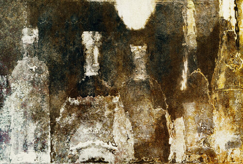Bottles behind a stained glass window van Fernando Grilli, Fotografie te koop op Singulart